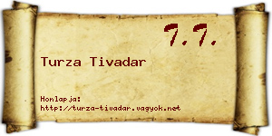 Turza Tivadar névjegykártya